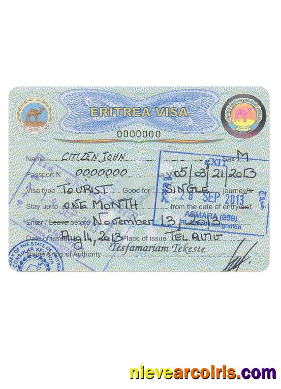 ERITREA VISA version 2